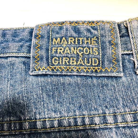 Vtg Y2K Marithe Francois Girbaud Men 40 Blue Denim Urban Street Jorts Shorts - Picture 3 of 11